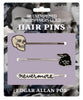 Product photo of Edgar Allan Poe Hair Pins Set, a novelty gift manufactured by The Unemployed Philosophers Guild.