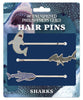 Product photo of Shark Hair Pins, a novelty gift manufactured by The Unemployed Philosophers Guild.