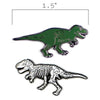 Product photo of T. Rex & Fossil Dinosaur Enamel Pin Set, a novelty gift manufactured by The Unemployed Philosophers Guild.