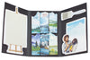 Open trifold Bob Ross Sticky Note booklet featuring 9 sticky note designs including a paint brush, Bob Ross, a blank canvas, and Bob Ross design details with quotes.