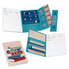 Composite image of Book Club notebook cover, inside front, and back flap