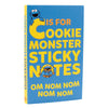 Cover of Cookie Monster Sticky Notes trifold booklet