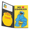 Inside flap and inside cover of Cookie Monster sticky notes trifold booklet