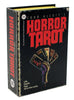 Image of Horror Tarot packaging; it is a box designed to look like a worn novel.