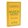 Cover of musical notes sticky notes trifold booklet.