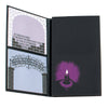 Left flap and inside cover of Poe sticky notes trifold booklet.