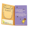 Inside cover and left flap, including an A.A. Milne Quote, of the sticky note trifold booklet.