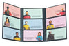 Fully open Star Trek Next Generation Sticky Notes trifold booklet featuring nine different sticky note designs.