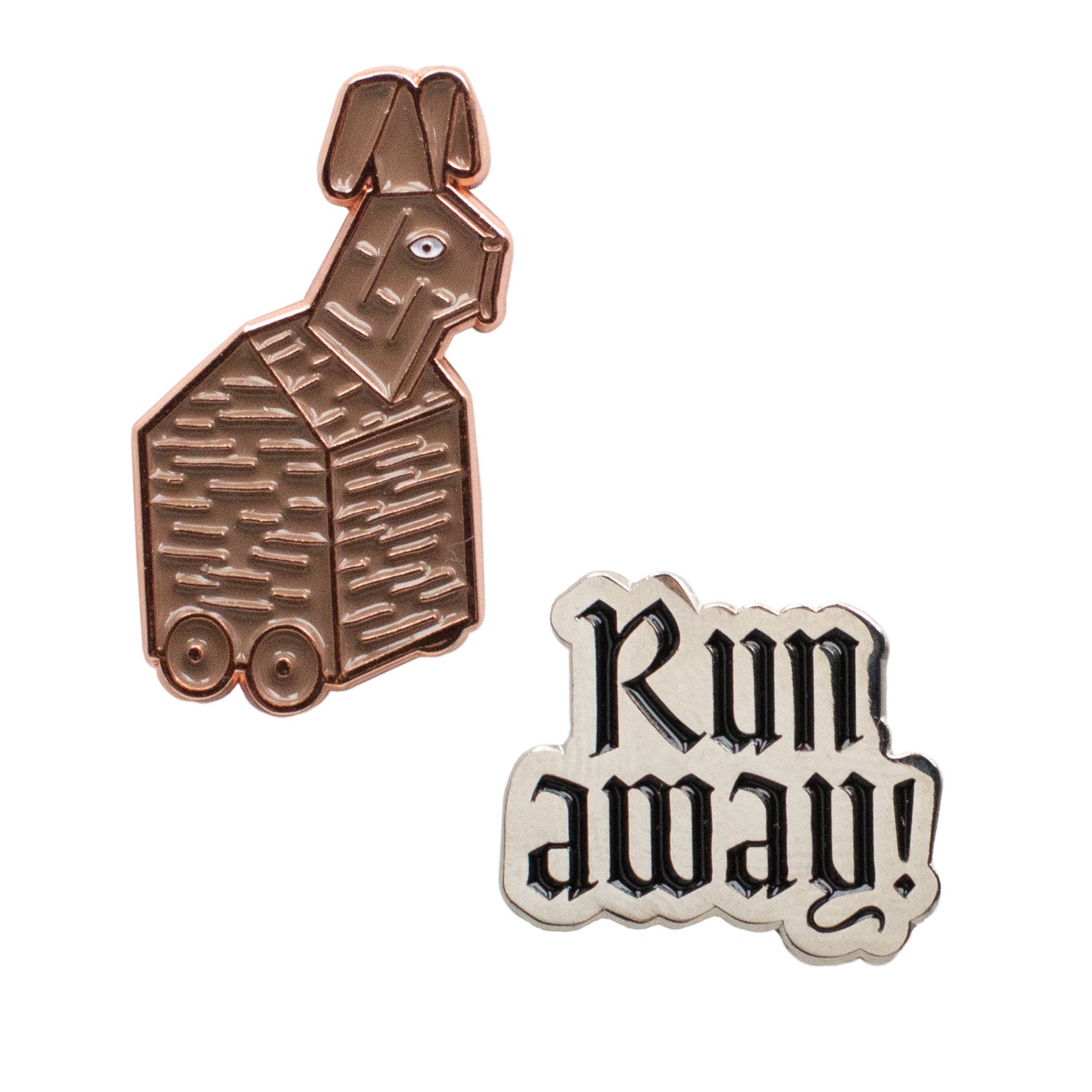 Trojan Rabbit Tower Enamel Pin Sets | Smart and Funny Gifts by UPG – The Unemployed ...