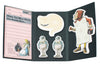 Open booklet featuring a note for lists, and smaller notes designed like Wonderland characters.
