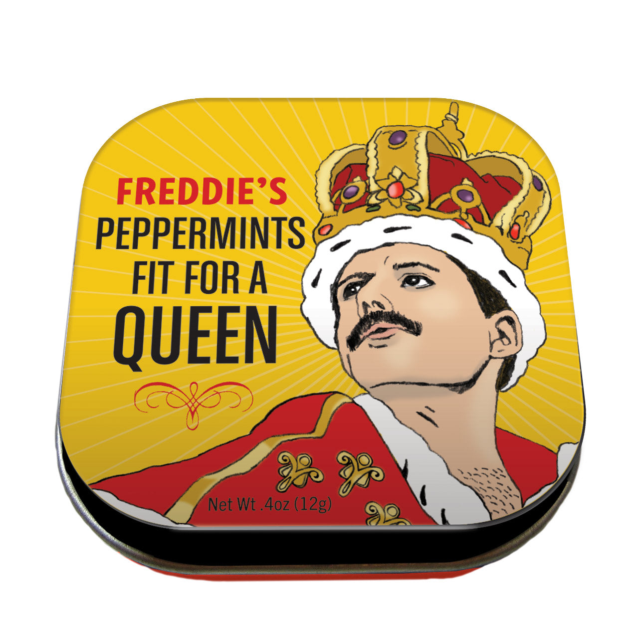 Product photo of Freddie Mercury Mints, a novelty gift manufactured by The Unemployed Philosophers Guild.
