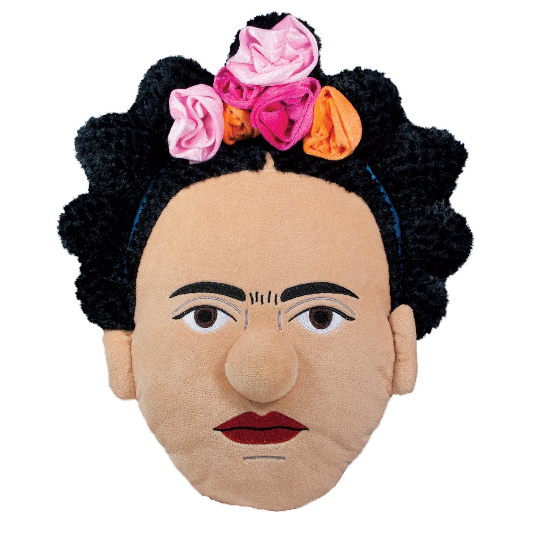 Product photo of Frida Kahlo Stuffed Portrait, a novelty gift manufactured by The Unemployed Philosophers Guild.