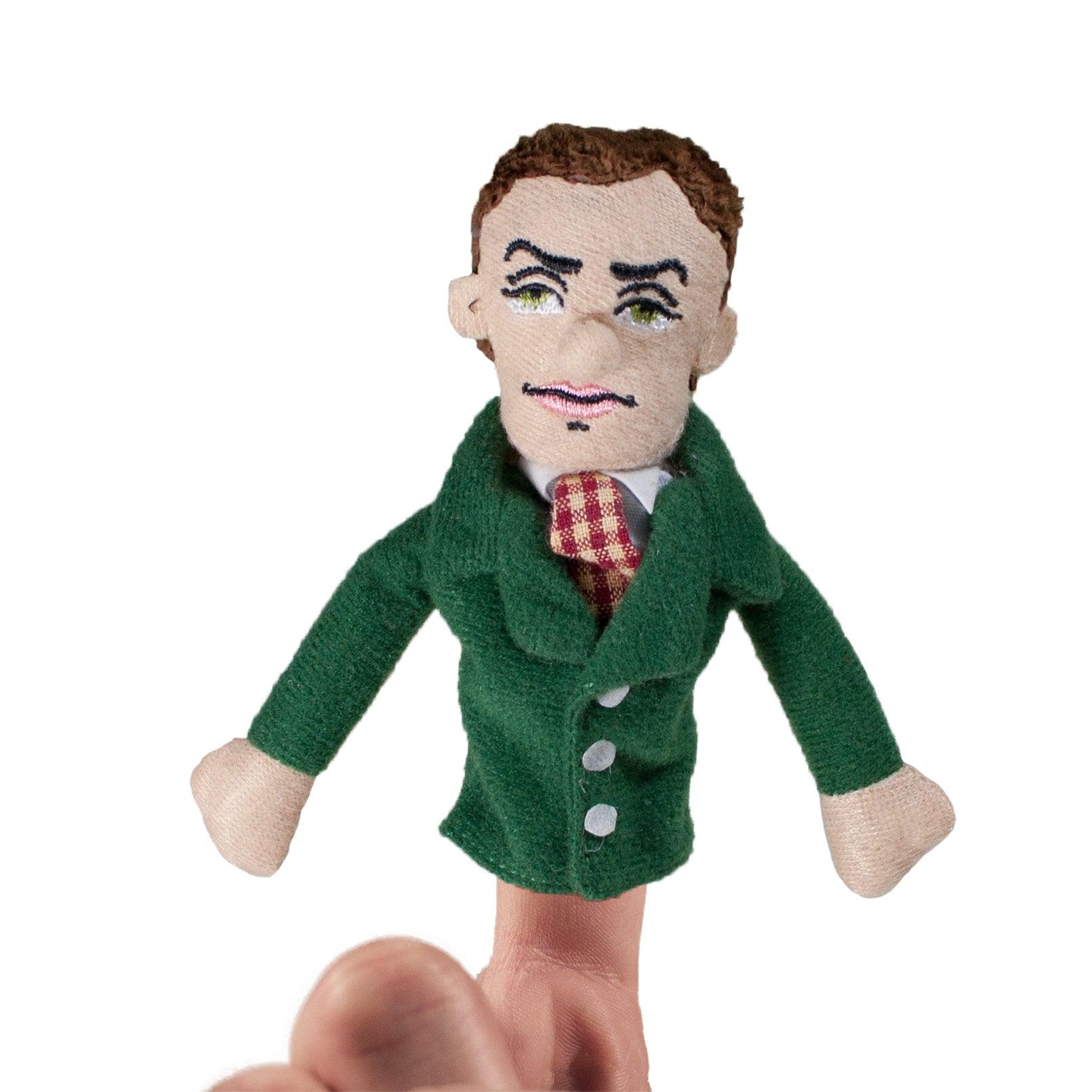 Product photo of Alan Turing Finger Puppet, a novelty gift manufactured by The Unemployed Philosophers Guild.