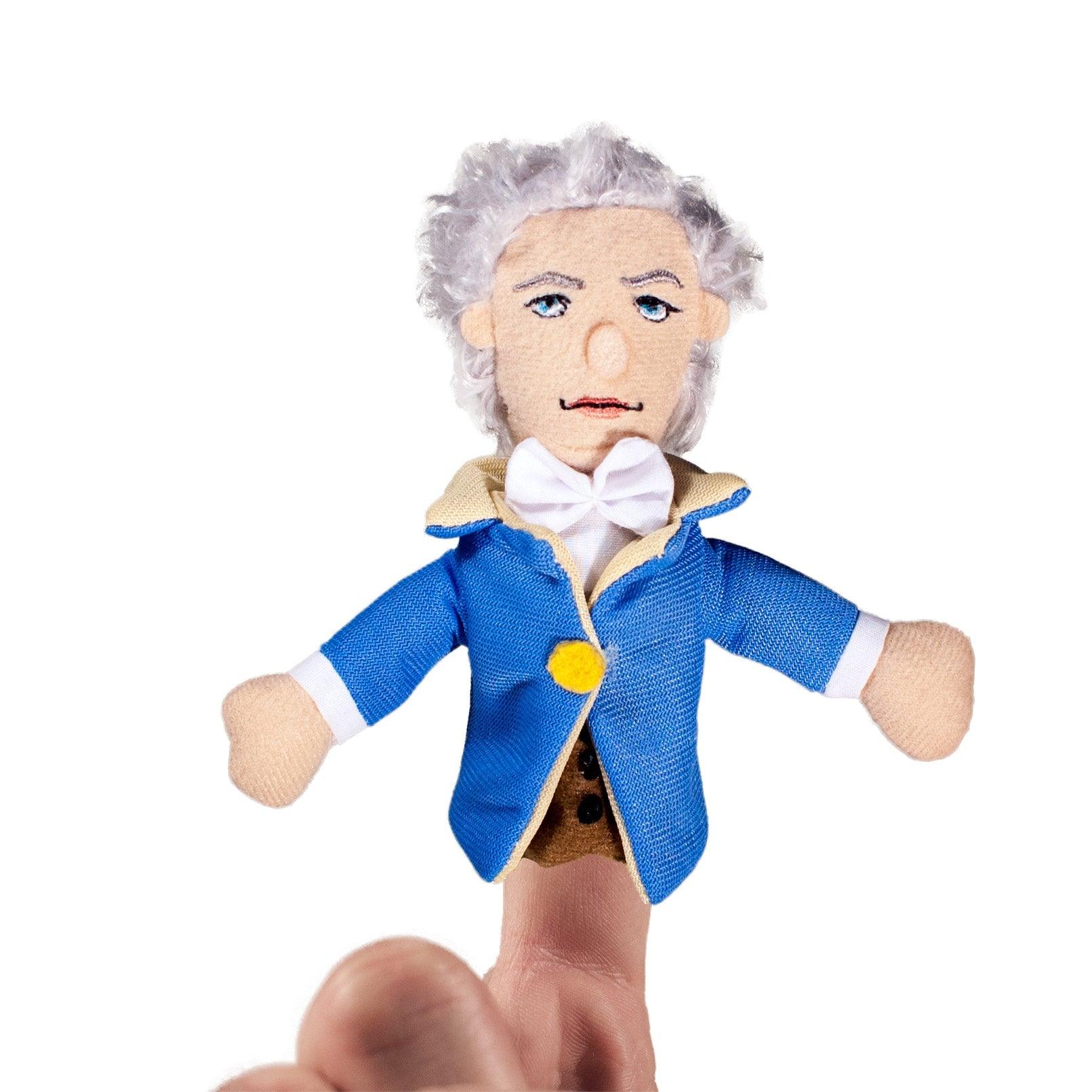 Product photo of Alexander Hamilton Finger Puppet, a novelty gift manufactured by The Unemployed Philosophers Guild.