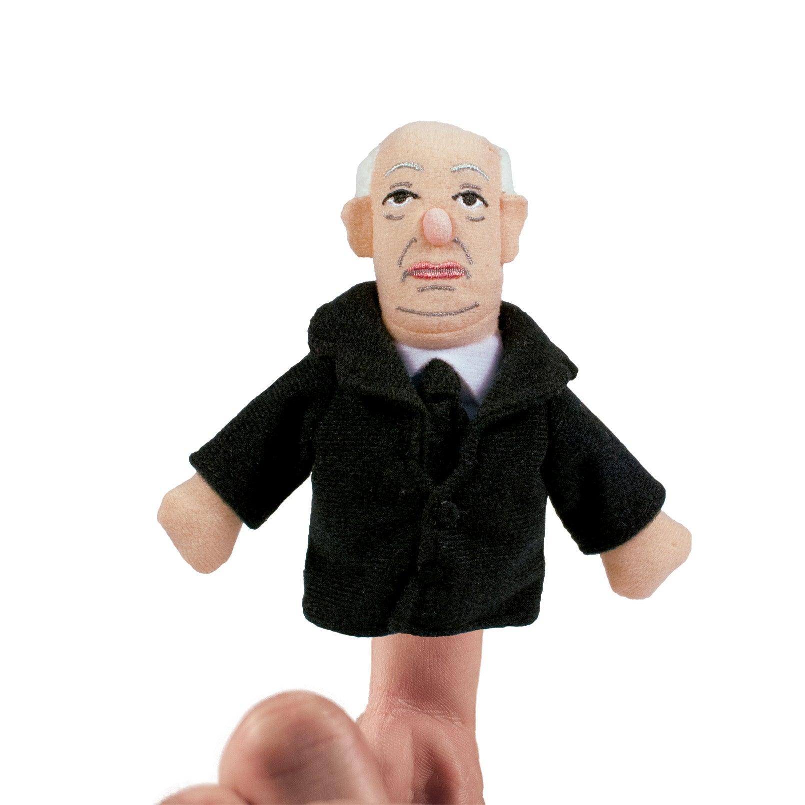 Product photo of Alfred Hitchcock Finger Puppet, a novelty gift manufactured by The Unemployed Philosophers Guild.