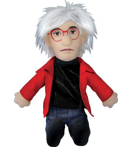 Product photo of Andy Warhol Plush Doll, a novelty gift manufactured by The Unemployed Philosophers Guild.