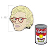 Product photo of Andy Warhol & Soup Can Enamel Pin Set, a novelty gift manufactured by The Unemployed Philosophers Guild.