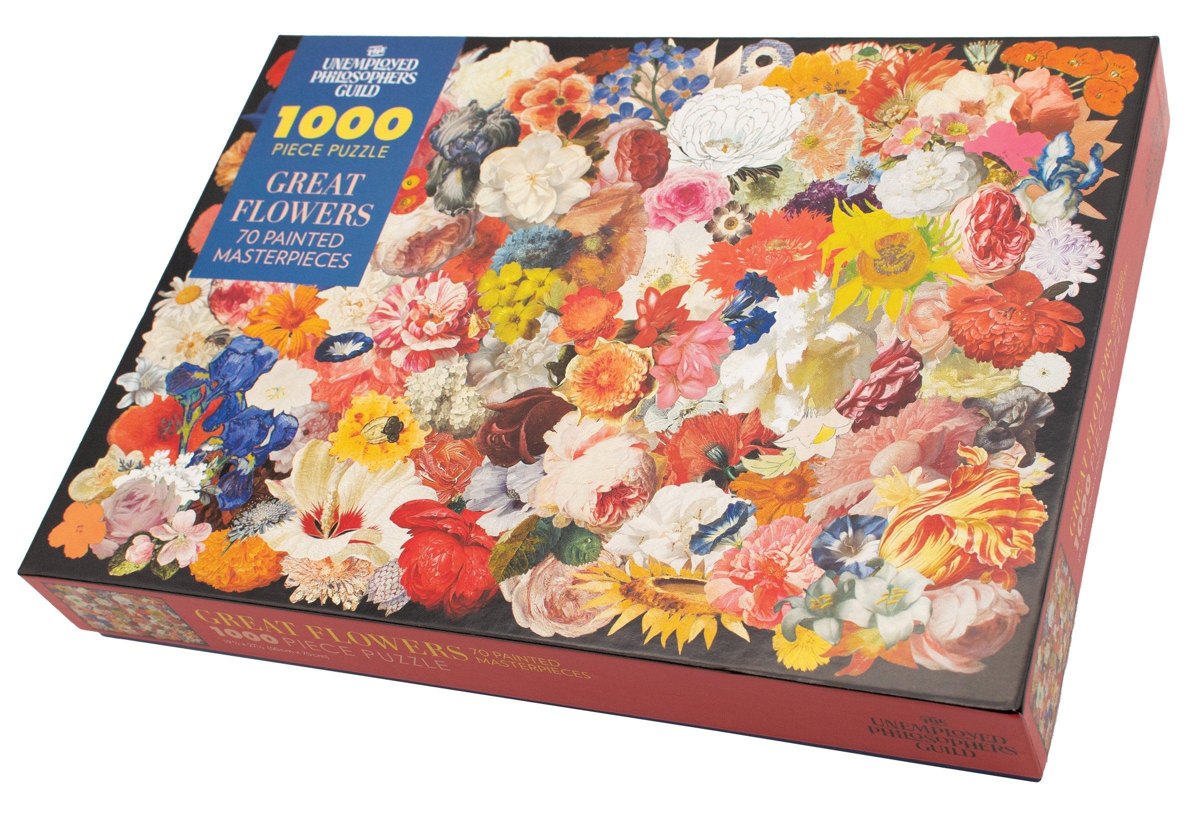 Product photo of Art Flowers Jigsaw Puzzle, a novelty gift manufactured by The Unemployed Philosophers Guild.