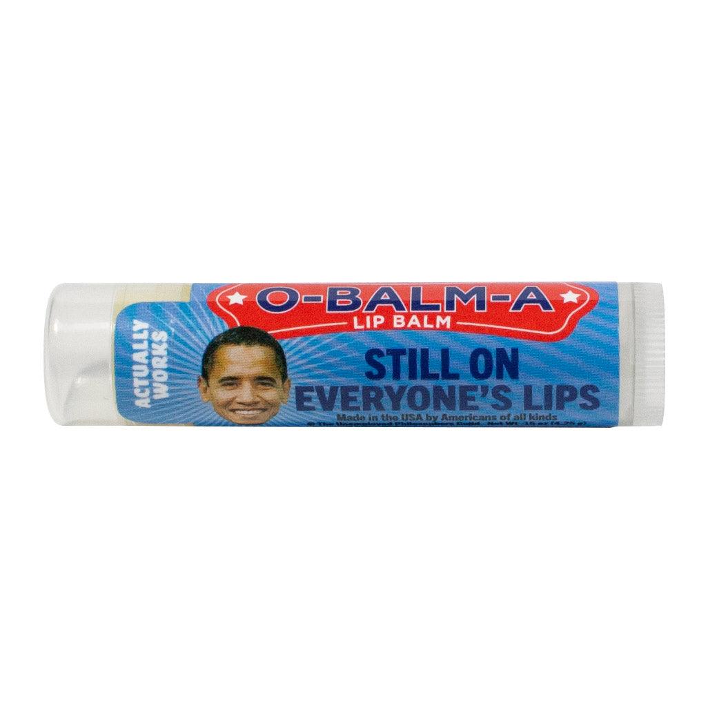 Product photo of Barack O-Balma Lip Balm, a novelty gift manufactured by The Unemployed Philosophers Guild.