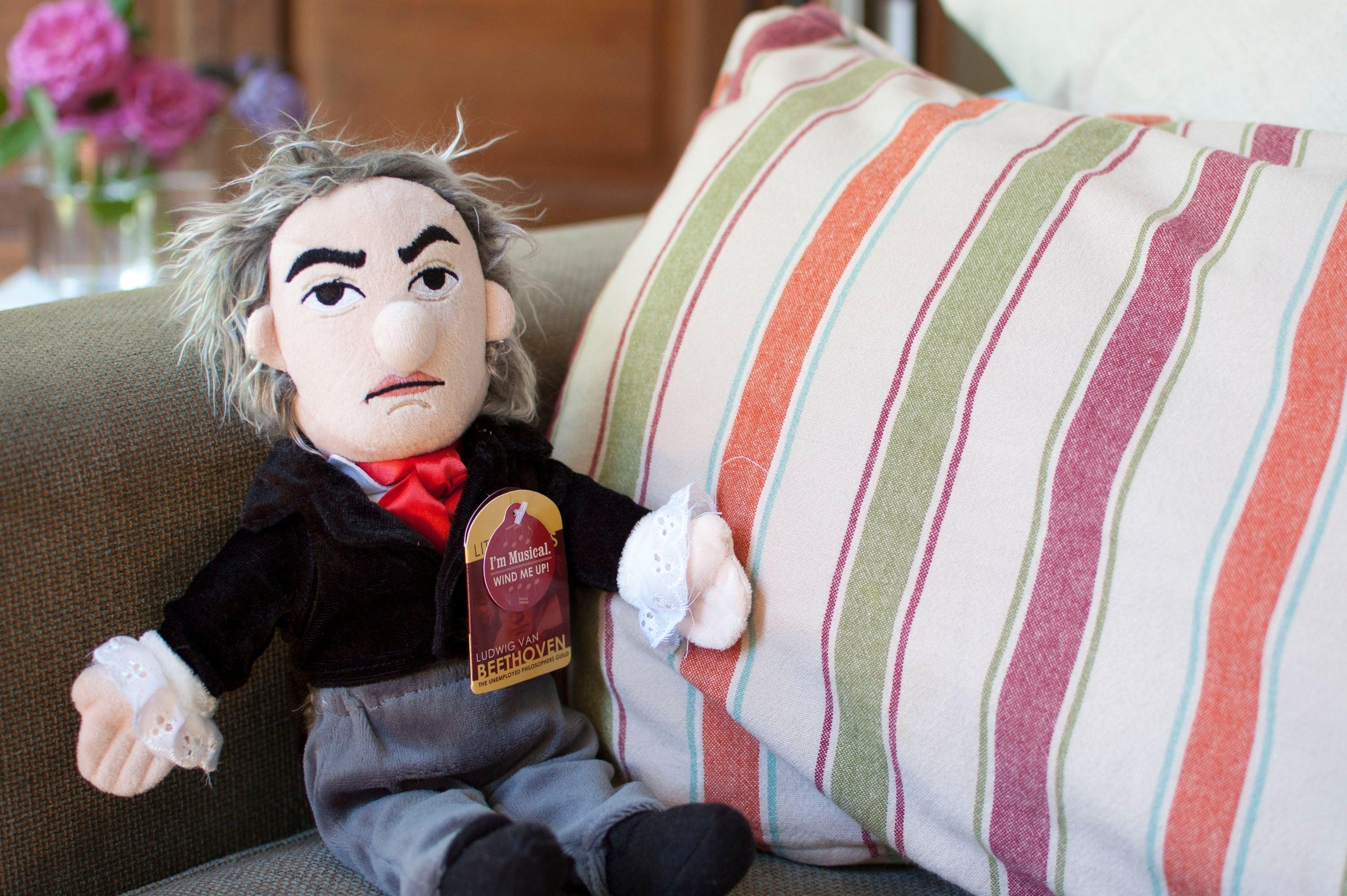 Product photo of Beethoven Plush Doll, a novelty gift manufactured by The Unemployed Philosophers Guild.