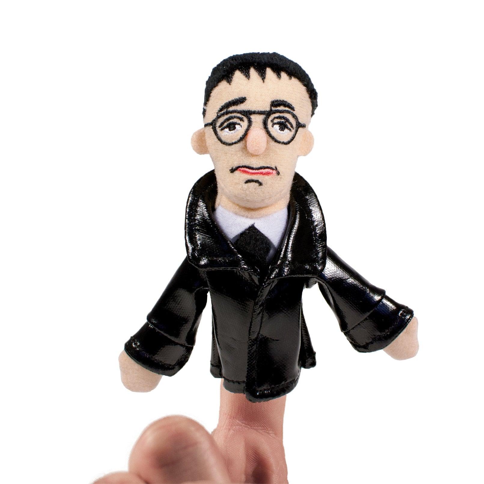 Product photo of Bertolt Brecht Finger Puppet, a novelty gift manufactured by The Unemployed Philosophers Guild.