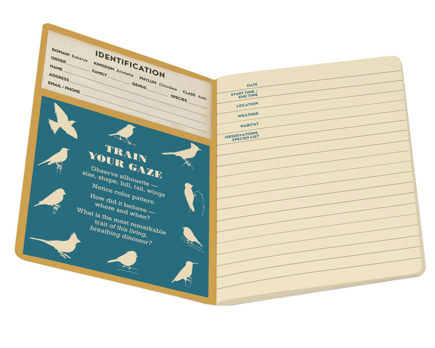 Product photo of Birdwatching Notebook, a novelty gift manufactured by The Unemployed Philosophers Guild.
