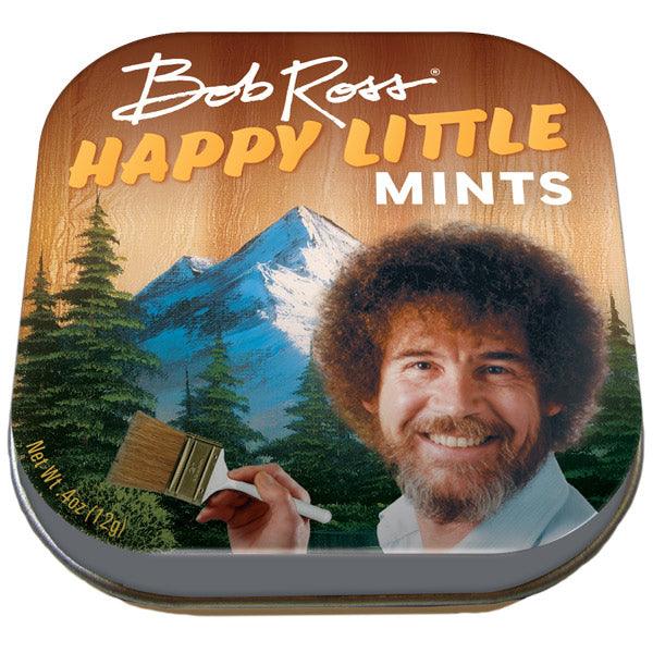 Product photo of Bob Ross Happy Little Mints, a novelty gift manufactured by The Unemployed Philosophers Guild.