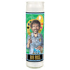 Product photo of Bob Ross Secular Saint Candle, a novelty gift manufactured by The Unemployed Philosophers Guild.