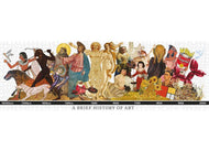 Product photo of Brief History of Art Jigsaw Puzzle, a novelty gift manufactured by The Unemployed Philosophers Guild.