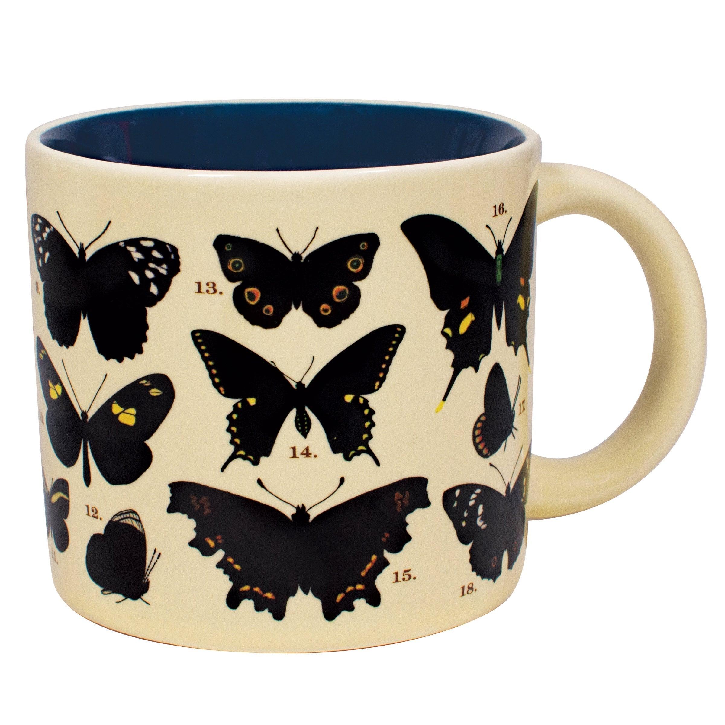 Product photo of Butterflies Heat-Changing Mug, a novelty gift manufactured by The Unemployed Philosophers Guild.