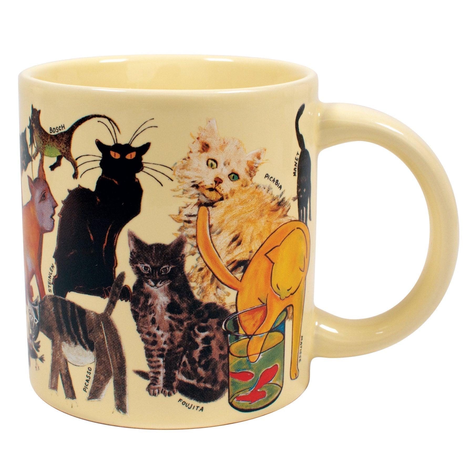 Product photo of Cats of Classical Art Mug, a novelty gift manufactured by The Unemployed Philosophers Guild.