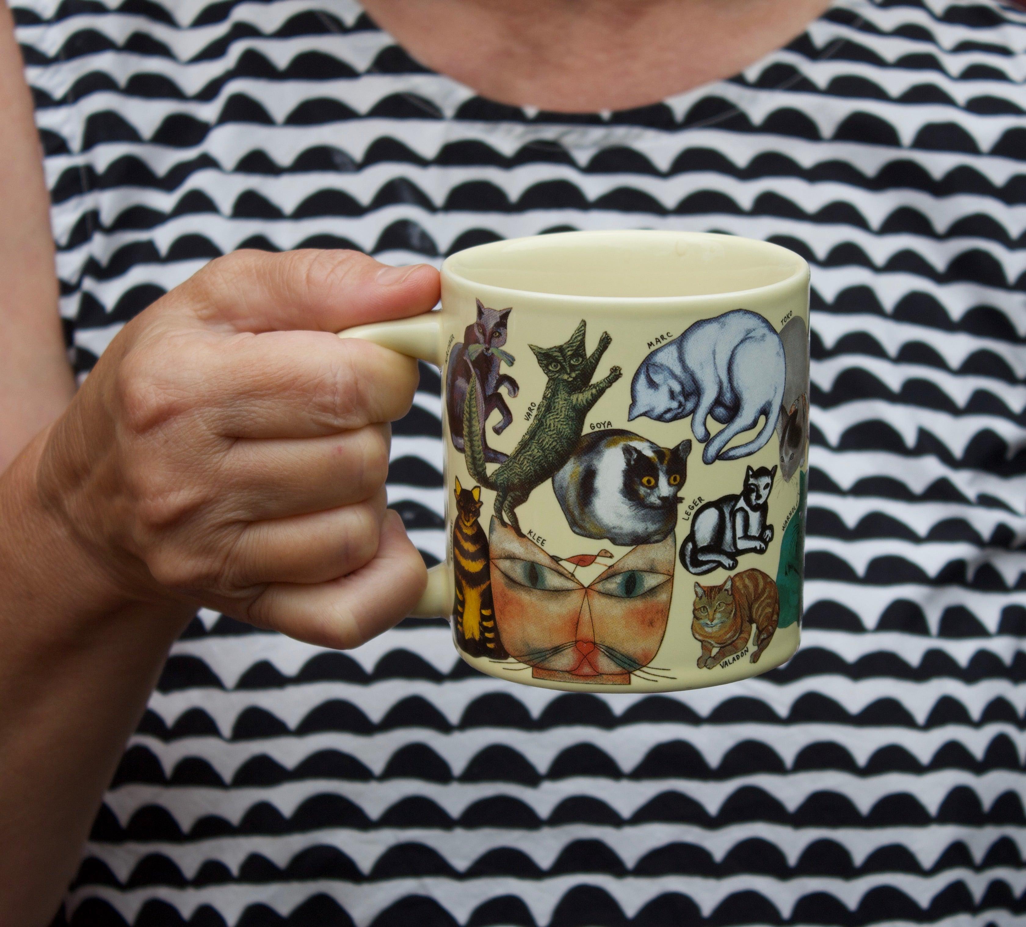 Product photo of Cats of Classical Art Mug, a novelty gift manufactured by The Unemployed Philosophers Guild.