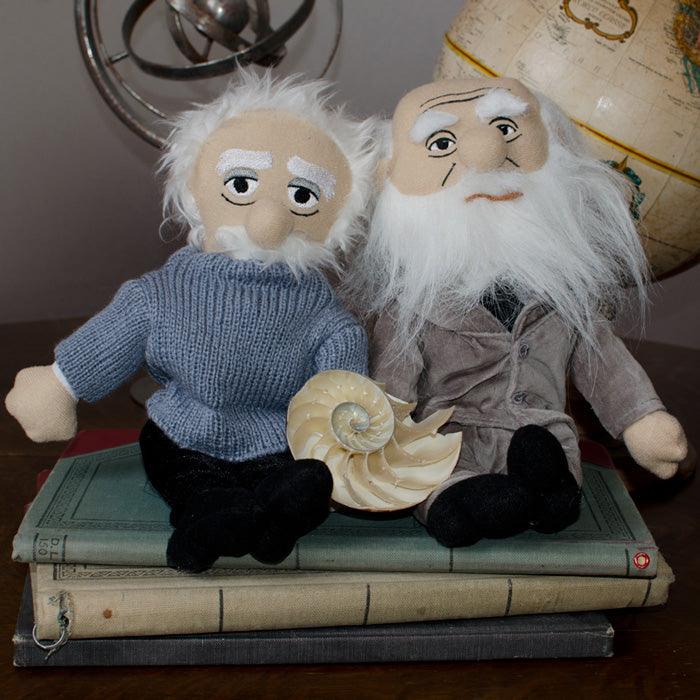 Product photo of Charles Darwin Plush Doll, a novelty gift manufactured by The Unemployed Philosophers Guild.