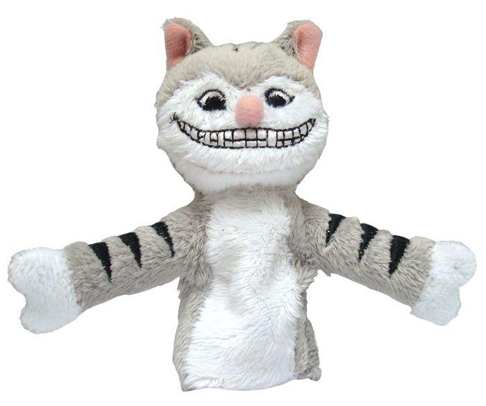 Product photo of Cheshire Cat Finger Puppet, a novelty gift manufactured by The Unemployed Philosophers Guild.