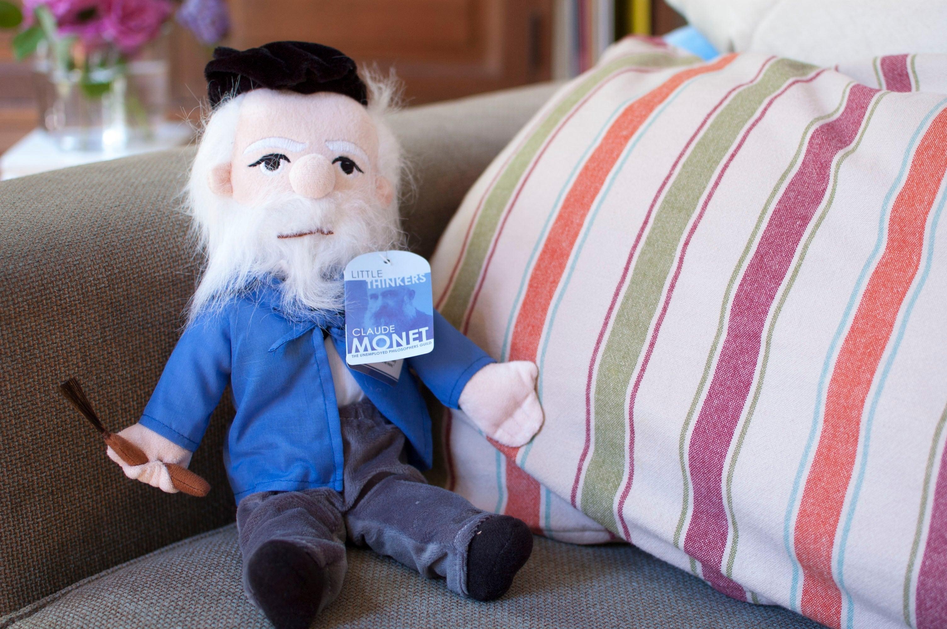 Product photo of Claude Monet Plush Doll, a novelty gift manufactured by The Unemployed Philosophers Guild.