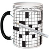 Product photo of Crossword Puzzle Mug, a novelty gift manufactured by The Unemployed Philosophers Guild.