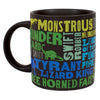 Product photo of Dinosauria Terrible Lizards Mug, a novelty gift manufactured by The Unemployed Philosophers Guild.