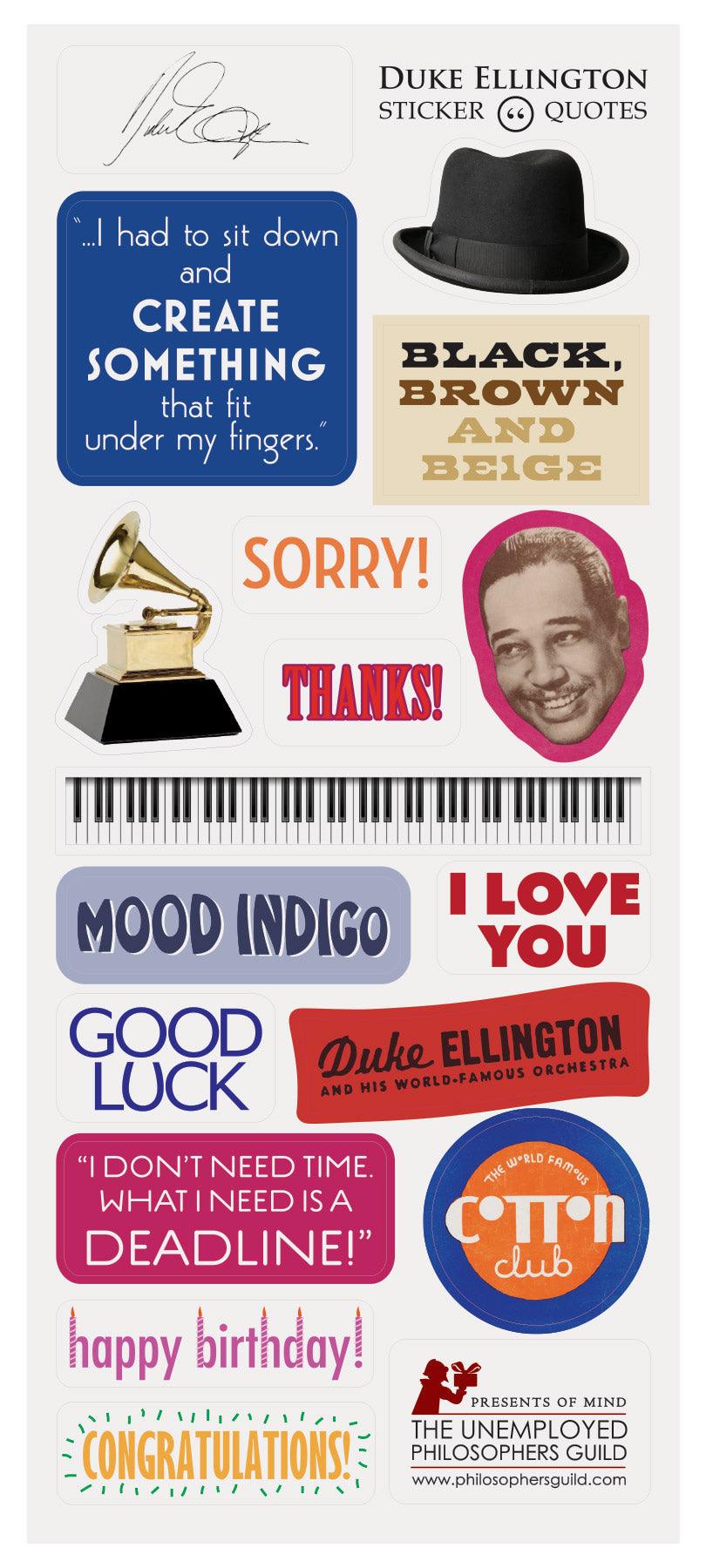 Product photo of Duke Ellington Quotable Notable, a novelty gift manufactured by The Unemployed Philosophers Guild.