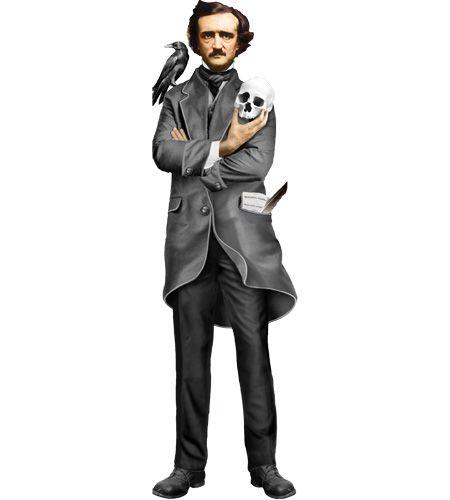 Product photo of Edgar Allan Poe Greeting Card, a novelty gift manufactured by The Unemployed Philosophers Guild.