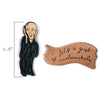 Product photo of Edvard Munch's The Scream Enamel Pin Set, a novelty gift manufactured by The Unemployed Philosophers Guild.