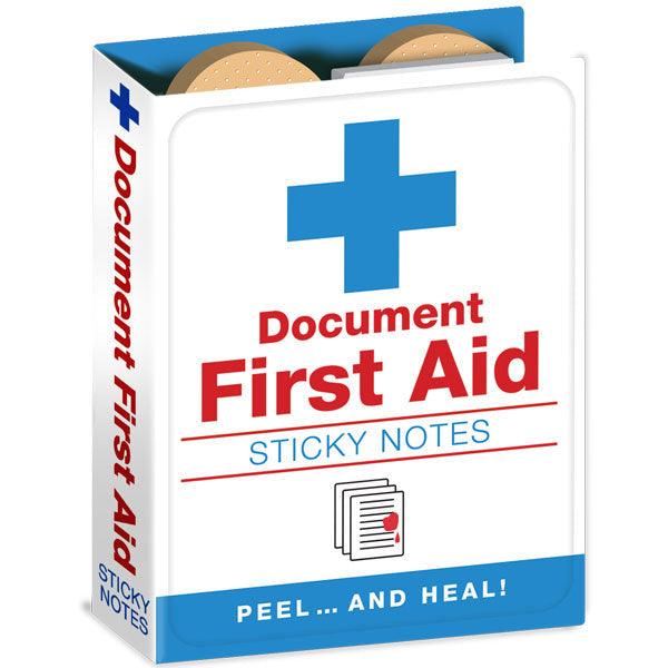 Product photo of First Aid Sticky Notes, a novelty gift manufactured by The Unemployed Philosophers Guild.