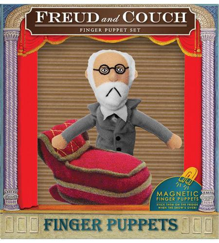 Product photo of Freud & Couch Finger Puppet Set, a novelty gift manufactured by The Unemployed Philosophers Guild.