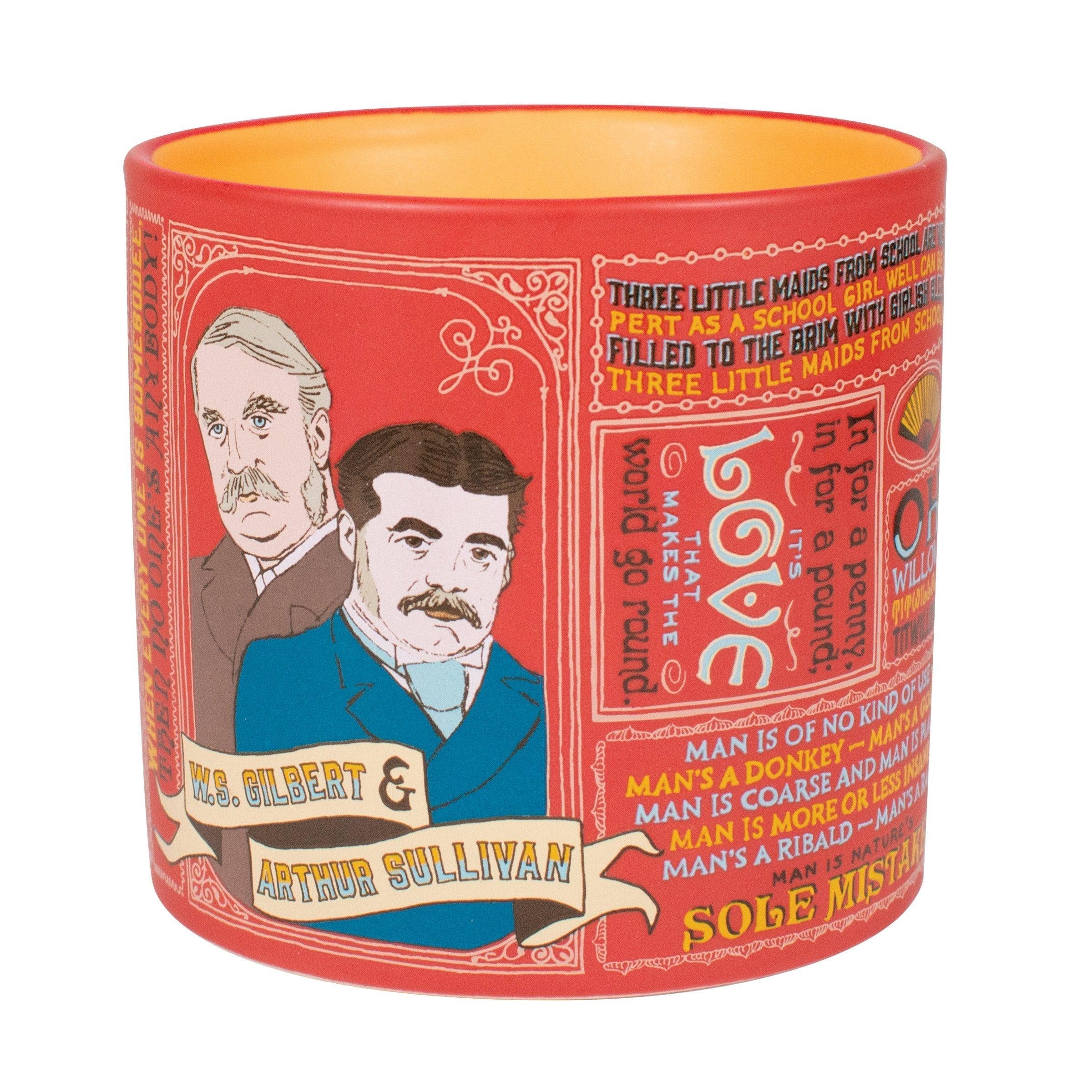 Product photo of Gilbert & Sullivan Quotes Mug, a novelty gift manufactured by The Unemployed Philosophers Guild.
