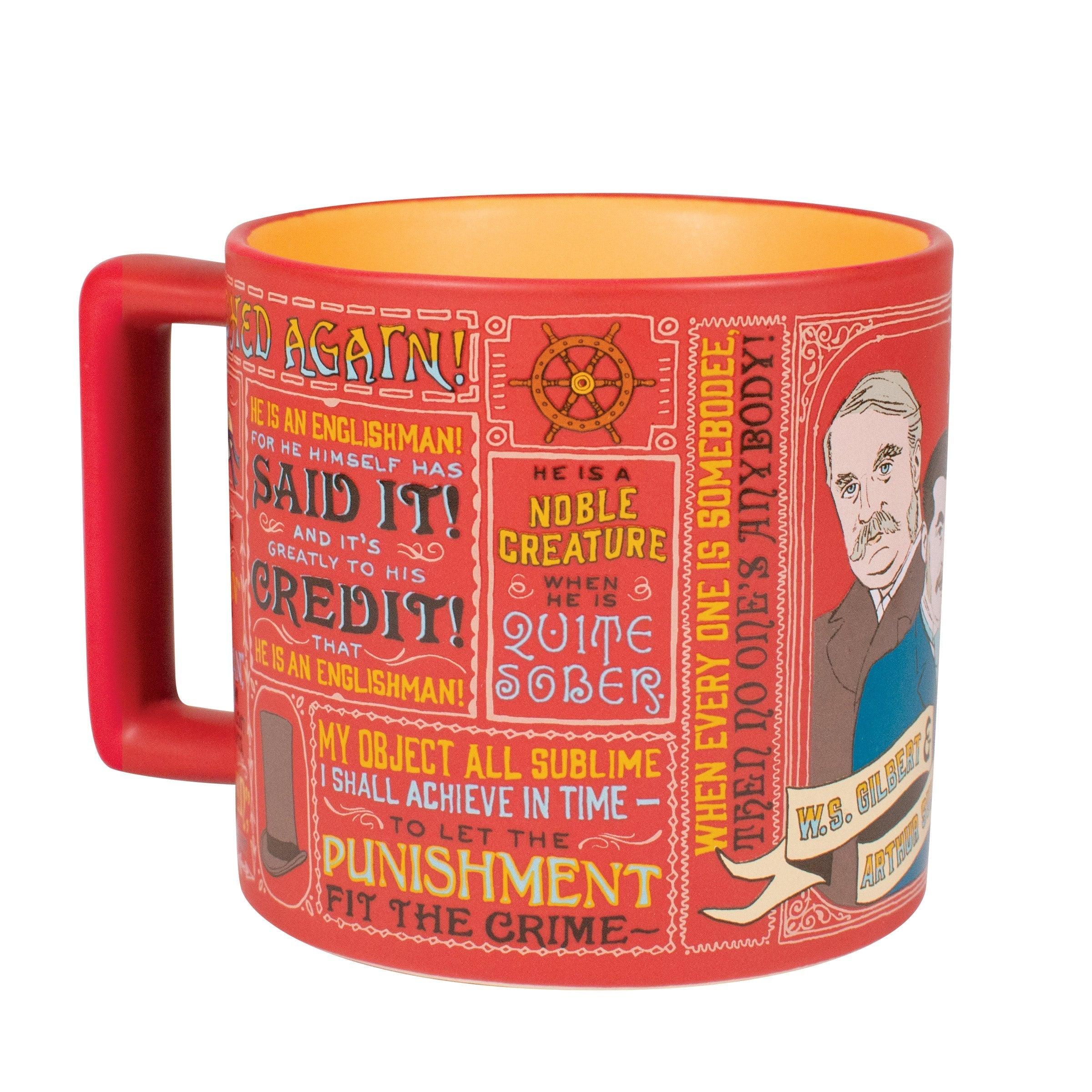 Product photo of Gilbert & Sullivan Quotes Mug, a novelty gift manufactured by The Unemployed Philosophers Guild.