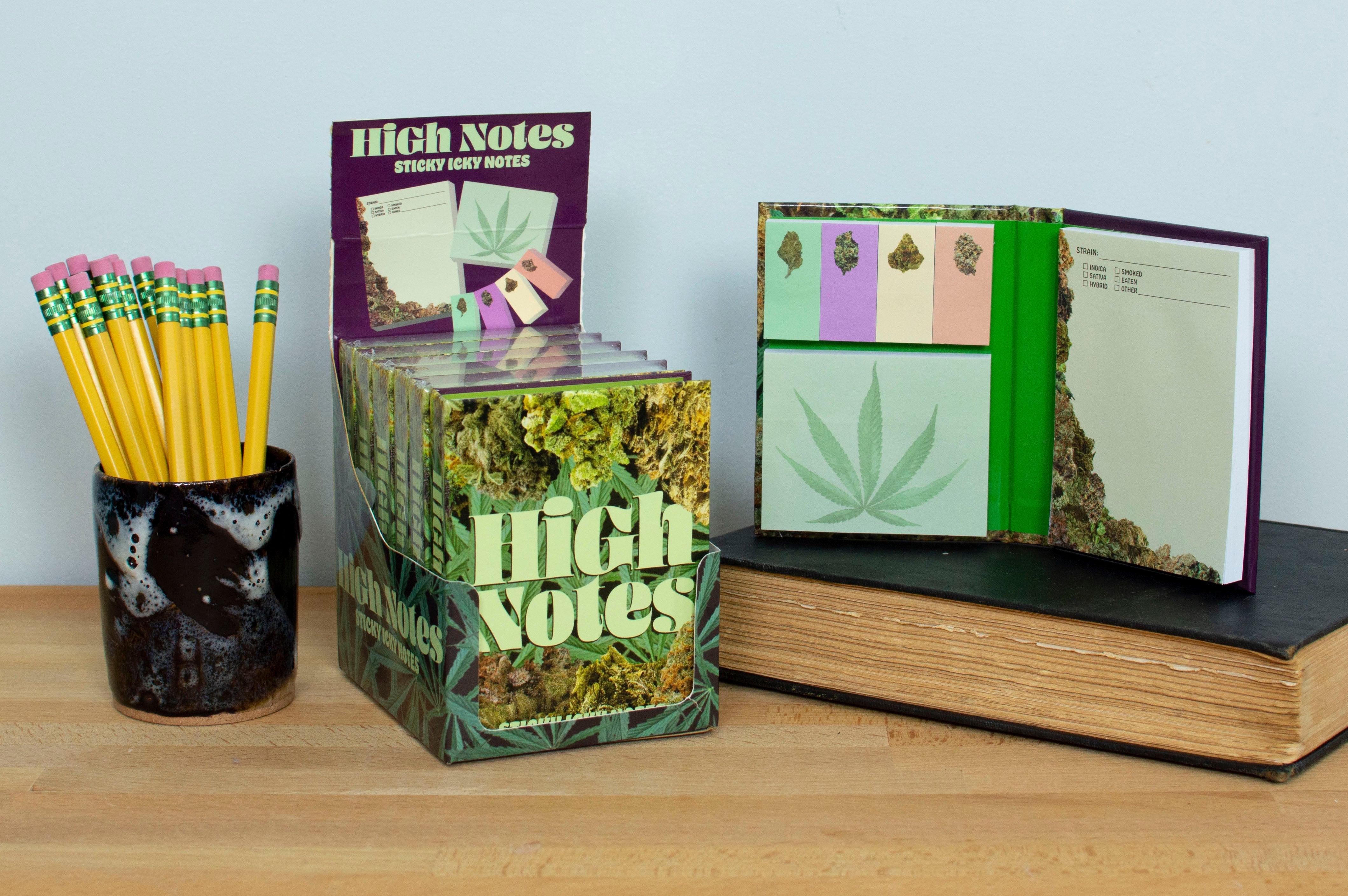 Product photo of High Notes Sticky Notes, a novelty gift manufactured by The Unemployed Philosophers Guild.