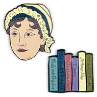 Product photo of Jane Austen Enamel Pin Set, a novelty gift manufactured by The Unemployed Philosophers Guild.
