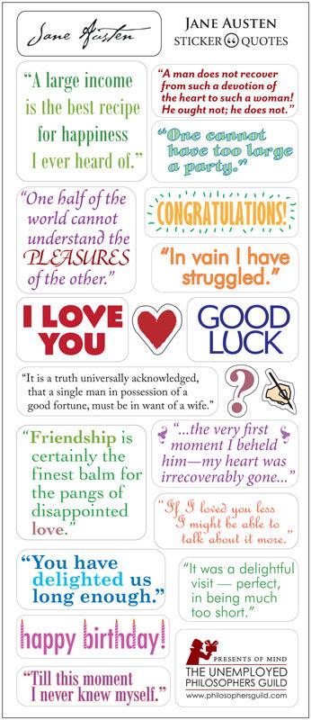 Product photo of Jane Austen Greeting Card, a novelty gift manufactured by The Unemployed Philosophers Guild.
