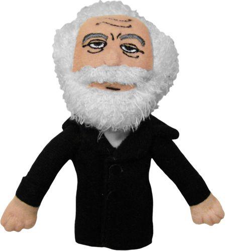 Product photo of Karl Marx Finger Puppet, a novelty gift manufactured by The Unemployed Philosophers Guild.
