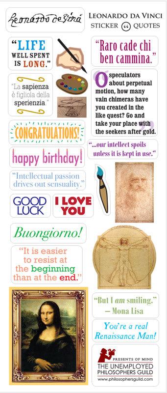 Product photo of Leonardo Da Vinci Greeting Card, a novelty gift manufactured by The Unemployed Philosophers Guild.