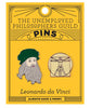 Product photo of Leonardo & Vitruvian Man Enamel Pin Set, a novelty gift manufactured by The Unemployed Philosophers Guild.